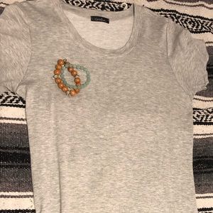 Grey T Shirt dress with FREE bracelets
